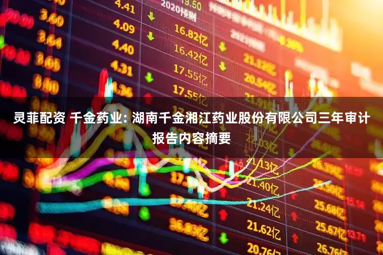 灵菲配资 千金药业: 湖南千金湘江药业股份有限公司三年审计报告内容摘要