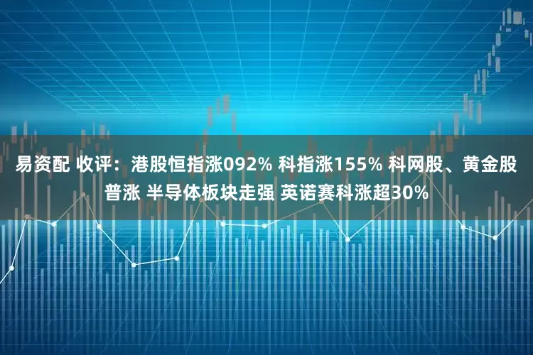 易资配 收评：港股恒指涨092% 科指涨155% 科网股、黄金股普涨 半导体板块走强 英诺赛科涨超30%