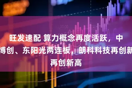 旺发速配 算力概念再度活跃，中嘉博创、东阳光两连板，朗科科技再创新高